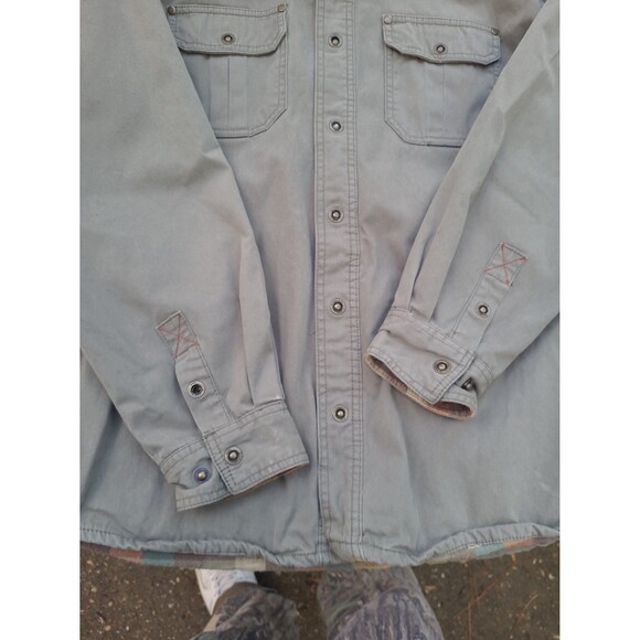 Gioberti Flannel Lined Snap button Shirt Shacket - Picture 5 of 10